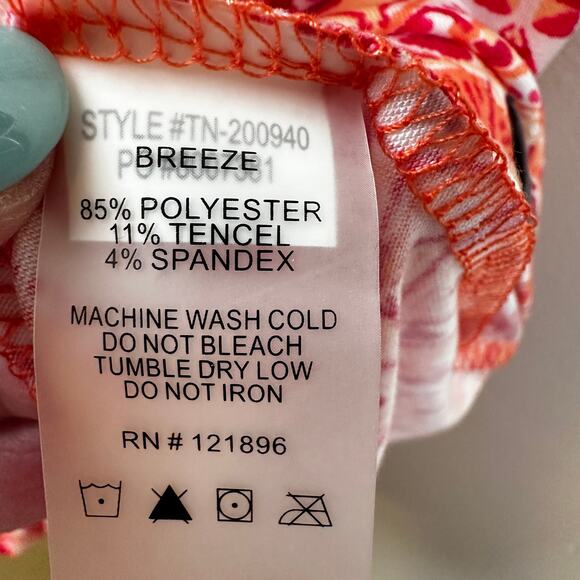 NEW Title Nine Breeze Frances Dress Double V Aztec Print Jo'Berg Pink Orange M - Picture 12 of 14